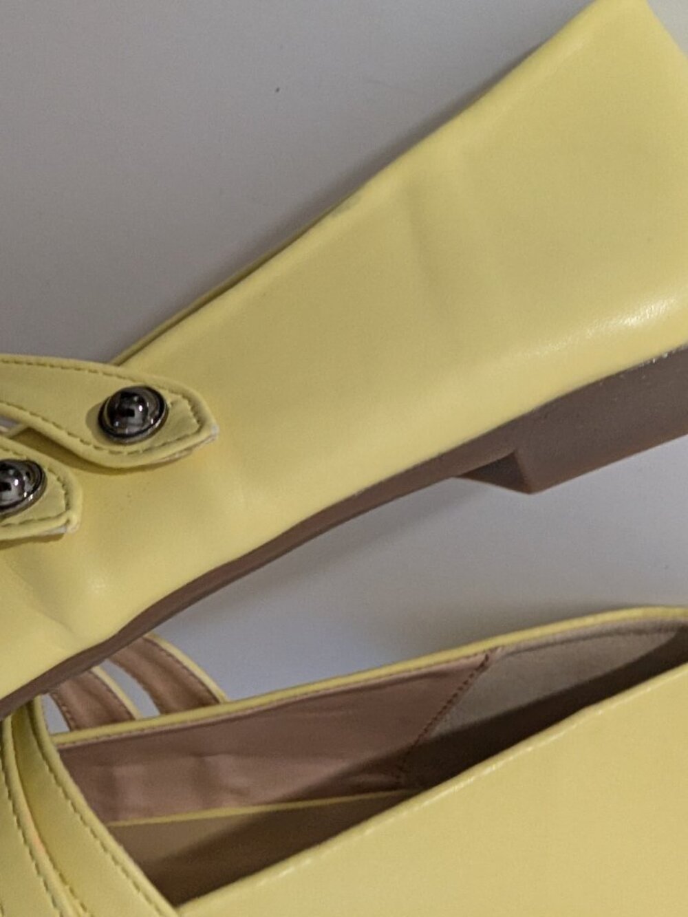 Women's Yellow Double-Strap Mary Jane Flats C. Paravano - Picture 7 of 7